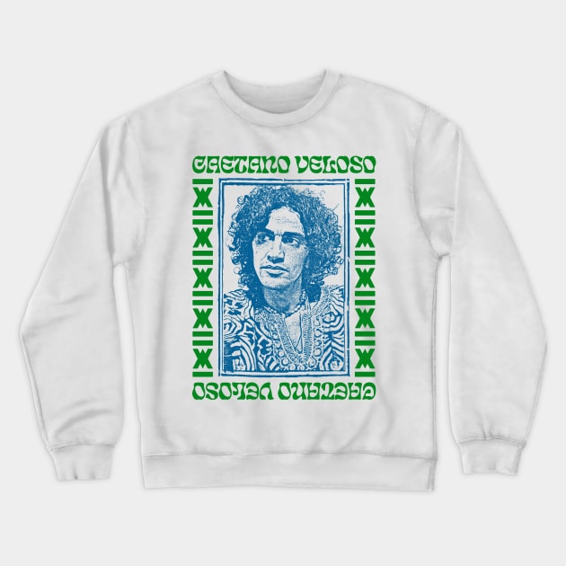 Caetano Veloso \/\/\/ Retro Original Fan Art Design Crewneck Sweatshirt by DankFutura